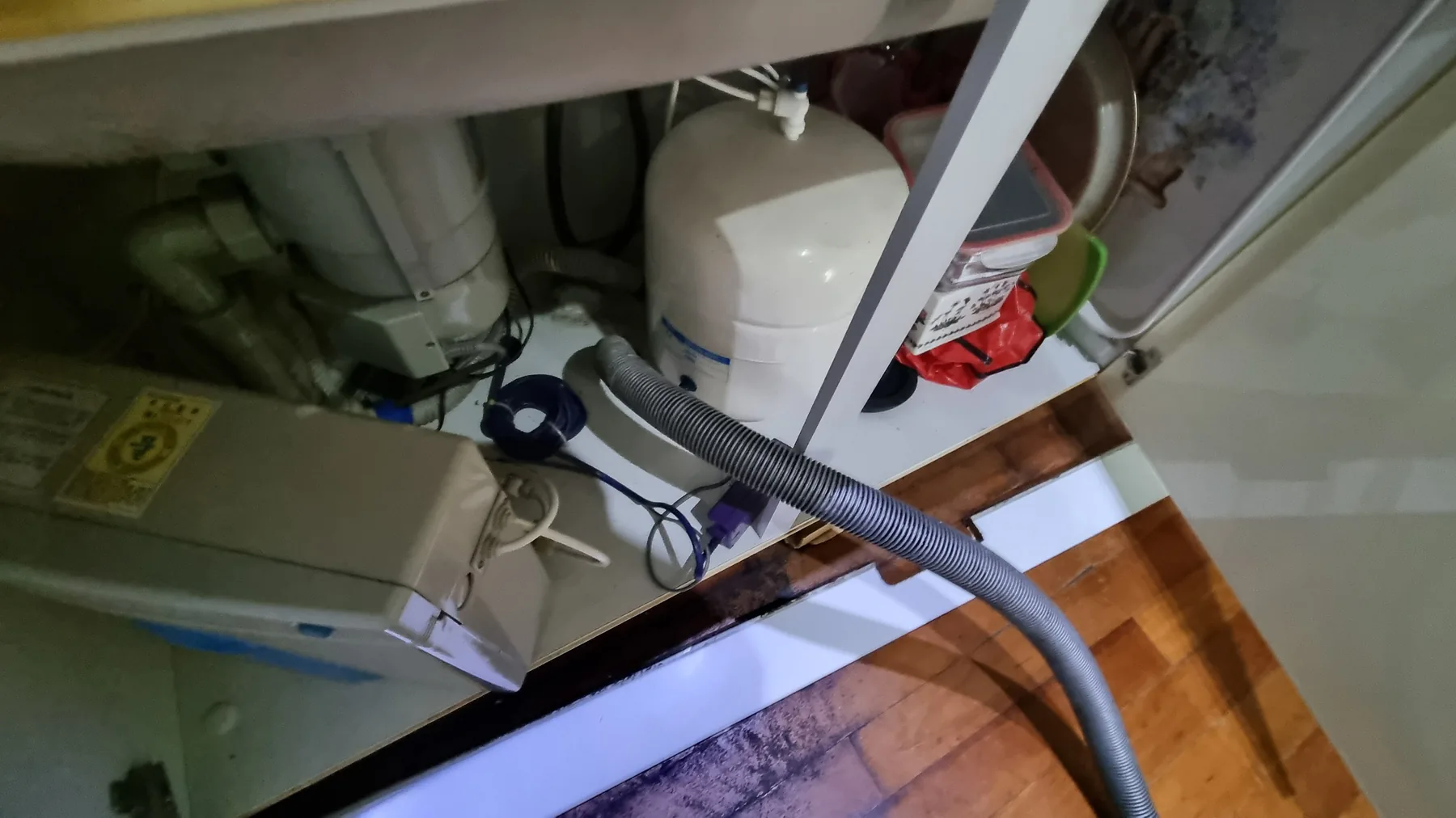 분당 삼평동 싱크대막힘 하부장 배관 연결 상태 확인